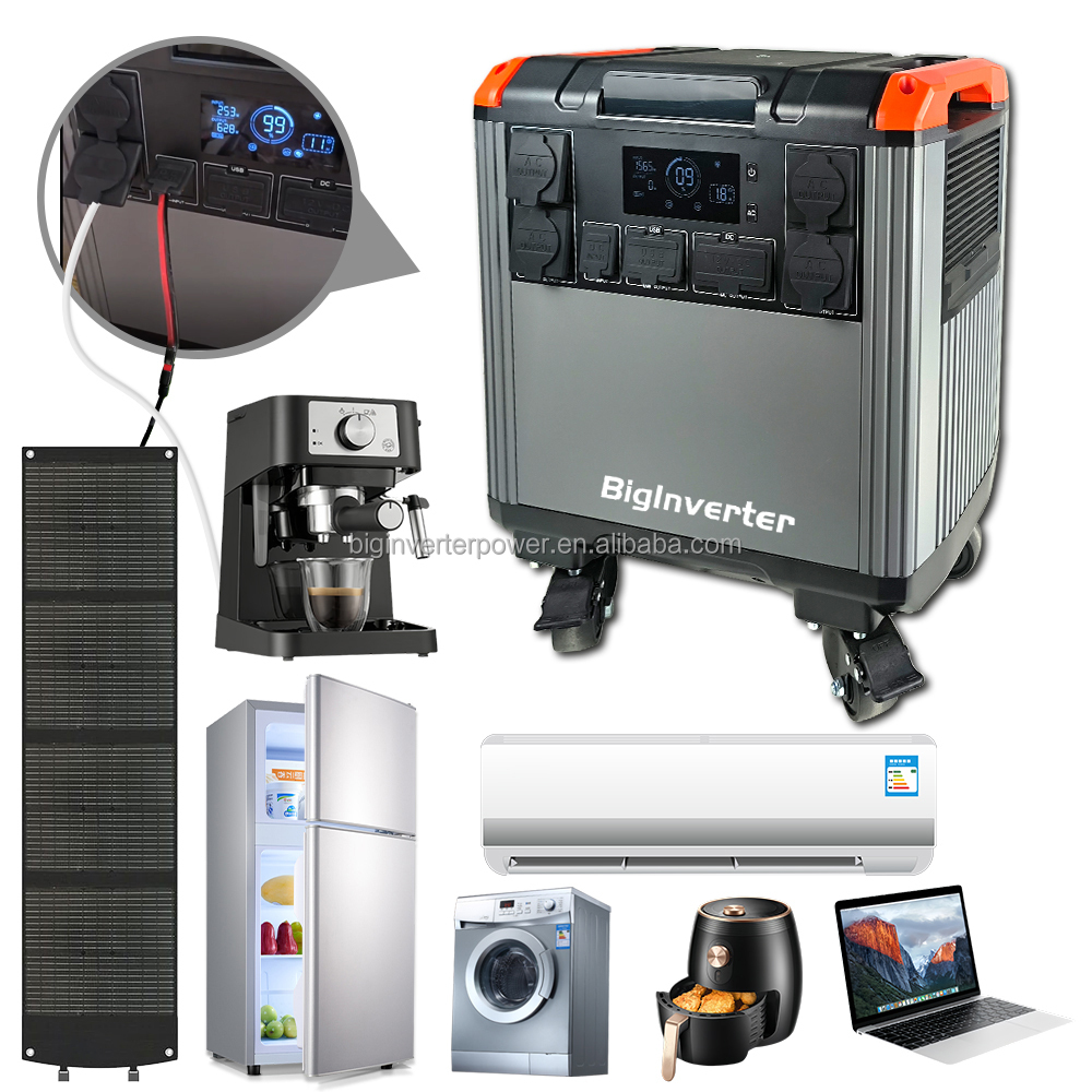 Portable Power Station - 5000W Solar Generator 5000Wh LiFePO4 Portable