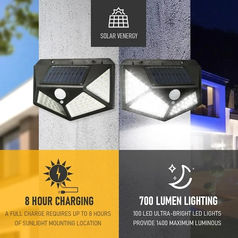 Solar Street Light Led - 100Led Multifunctional Solar Lamp Outdoor Garden