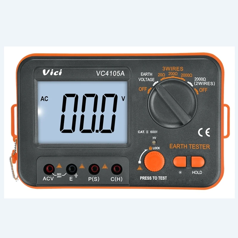 Earthing Grounding Rod - LCD Insulation Ground Resistance Voltage Meter