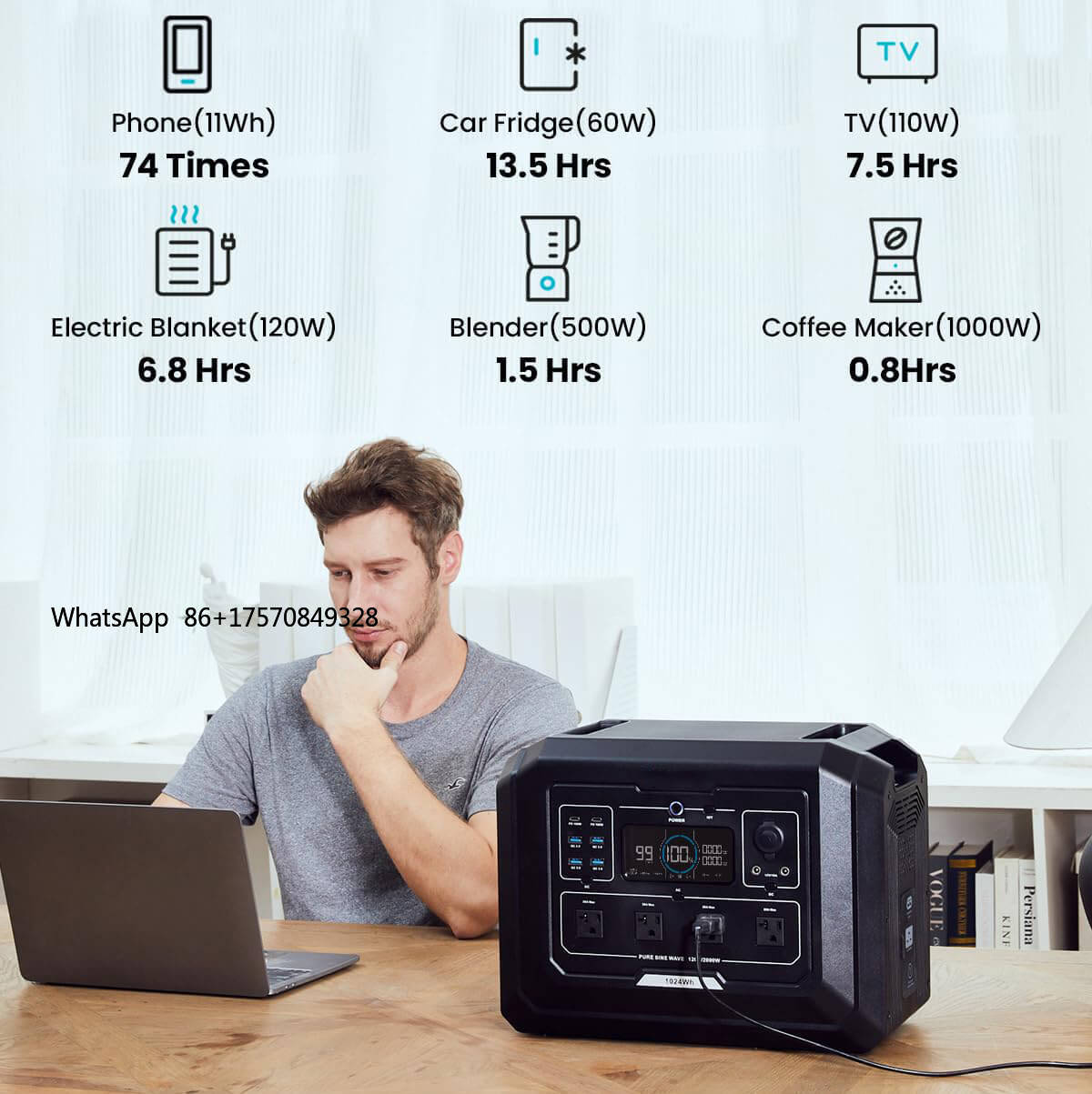 LiFePO4 Battery 2kw Output Tra - Portable Power Station recension och pris