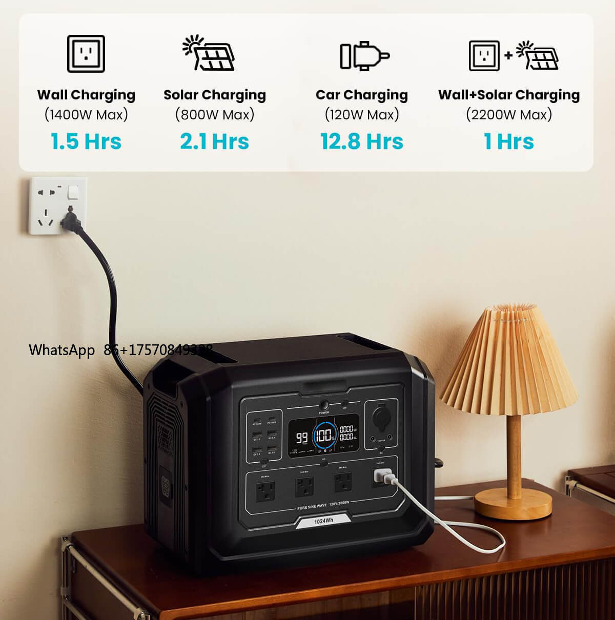 LiFePO4 Battery 2kw Output Tra - Portable Power Station recension och pris