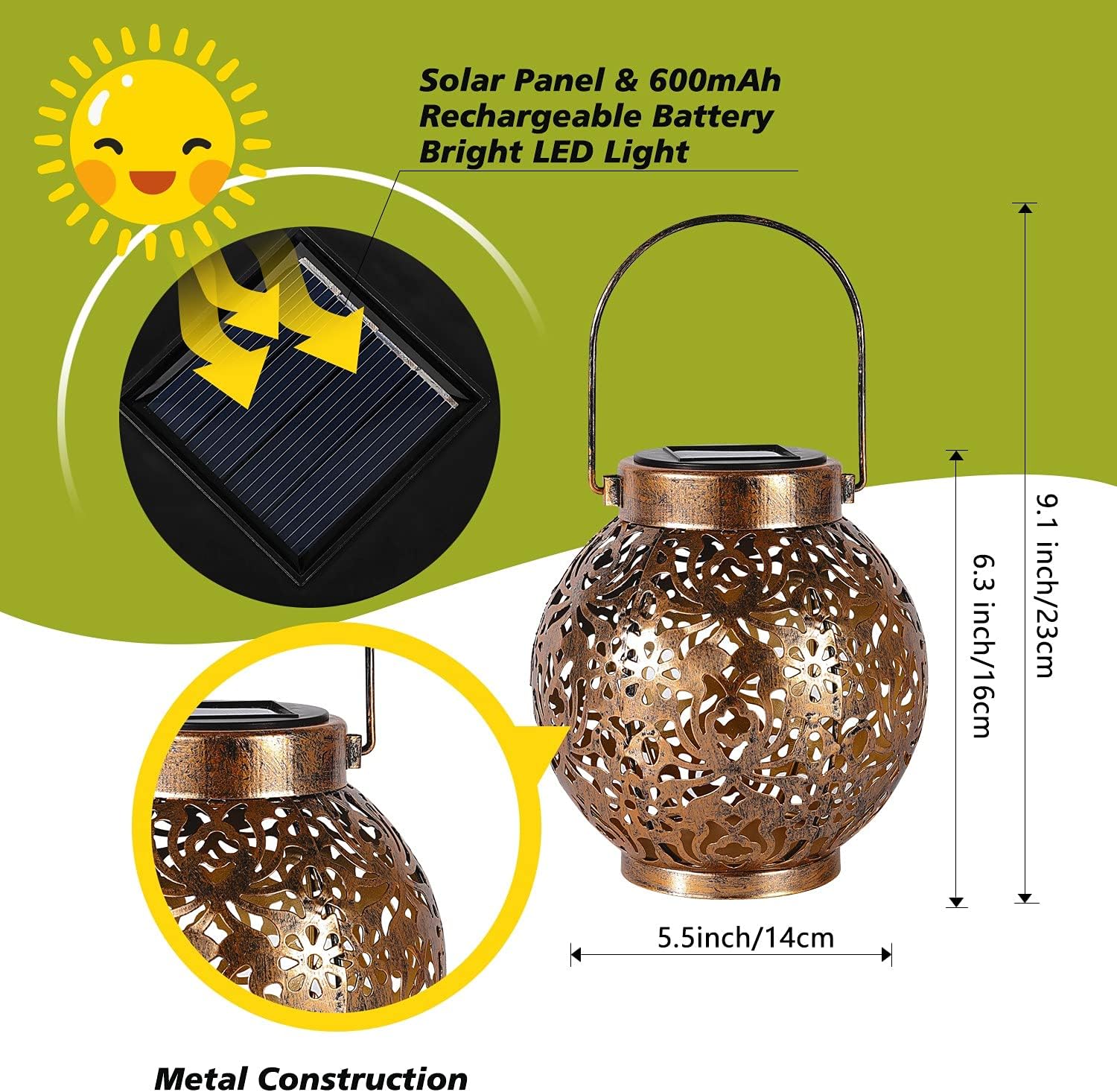 1-6PCS Moroccan Solar Lanterns - Solar Street Light Led recension och pris